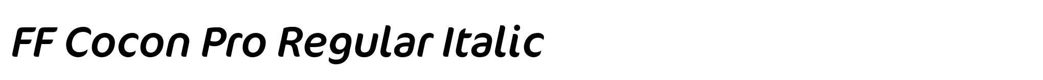 FF Cocon Pro Regular Italic image